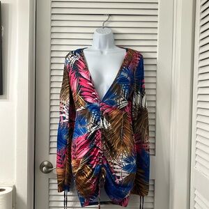 Tropical low v dress